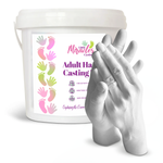 adult hand casting kit with casted hands